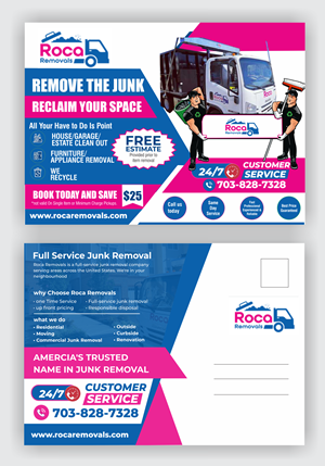 Postcard Design by jasmeen1975 for Roca Removals | Design #29287251