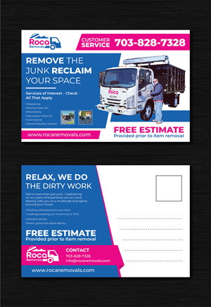 Postcard Design by artbitin for Roca Removals | Design #29274866