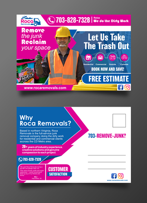 Postcard Design by Black Machine Grafx for Roca Removals | Design #29254613