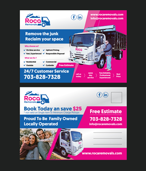 Postcard Design by saurov for Roca Removals | Design #29255308