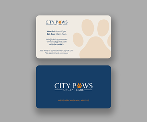 Visitenkarten-Design von Andrés Sebastián für City Paws Urgent Care  | Design #29317307