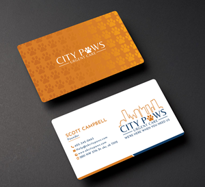 Visitenkarten-Design von Cretive Moon für City Paws Urgent Care  | Design #29327898