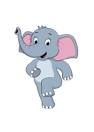 Fun children's Monkey, Alligator and Elephant looking to have animals connect with children