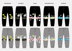 Apparel design for toddlers pants.