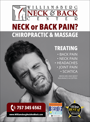 Advertisement Design by MarkoE for Williamsburg Neck and Back Center | Design #30190125