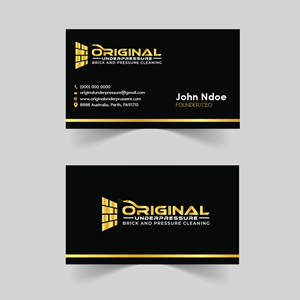 Business Card Design by angelonyamu for Original underpressure brick and pressurecleaning | Design: #30604169