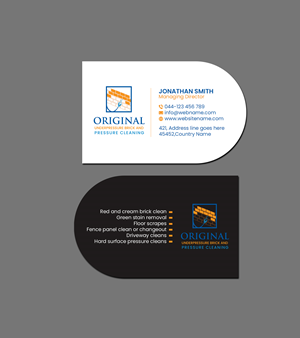 Business Card Design by Creations Box 2015 for Original underpressure brick and pressurecleaning | Design: #30606921