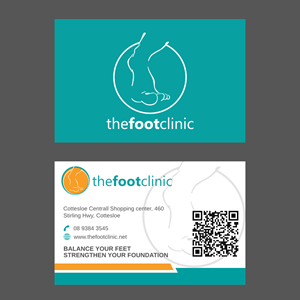 Business Card Design by zanusi for The Foot Clinic | Design #31160017