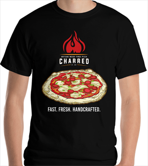 T-shirt Design by Yakuza20 for Charred Artisan Wood Fired Pizza | Design: #31233409