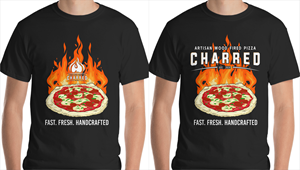 T-shirt Design by Yakuza20 for Charred Artisan Wood Fired Pizza | Design: #31233411