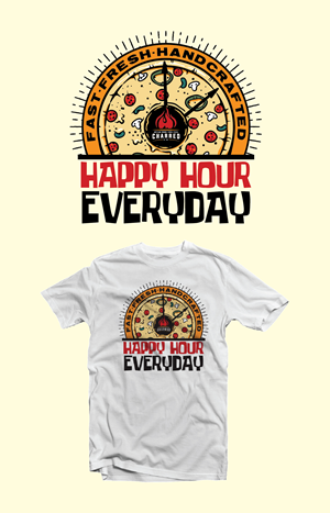 T-shirt Design by Ngoeg for Charred Artisan Wood Fired Pizza | Design: #31232351