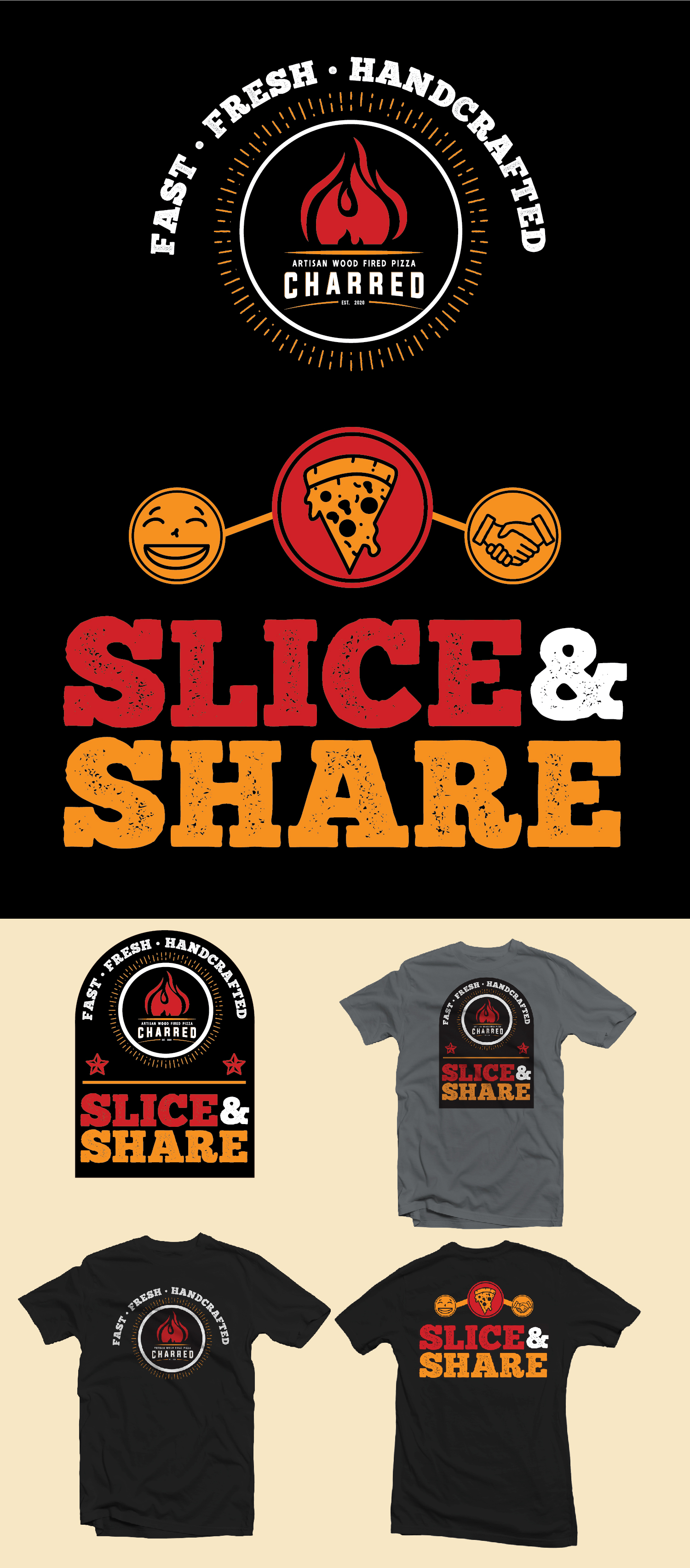 T-shirt Design by Ngoeg for Charred Artisan Wood Fired Pizza | Design: #31232651