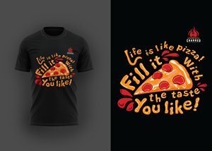 T-shirt Design by AZ design printing for Charred Artisan Wood Fired Pizza | Design: #31223343