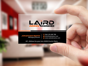 Business Card Design by Creations Box 2015 for Laird Construction,  Inc | Design #31339351