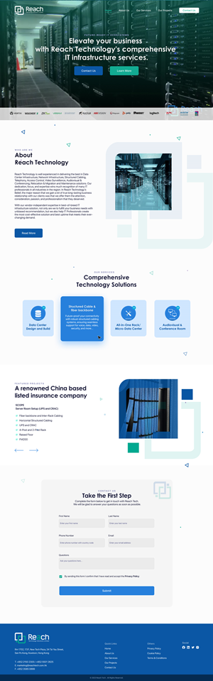 Reach Technology New Website - IT Infrastructure | Smart Cabinet | Micro Data Center