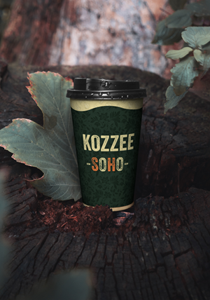 Takeaway coffee cup design for a trending coffee shop in soho London