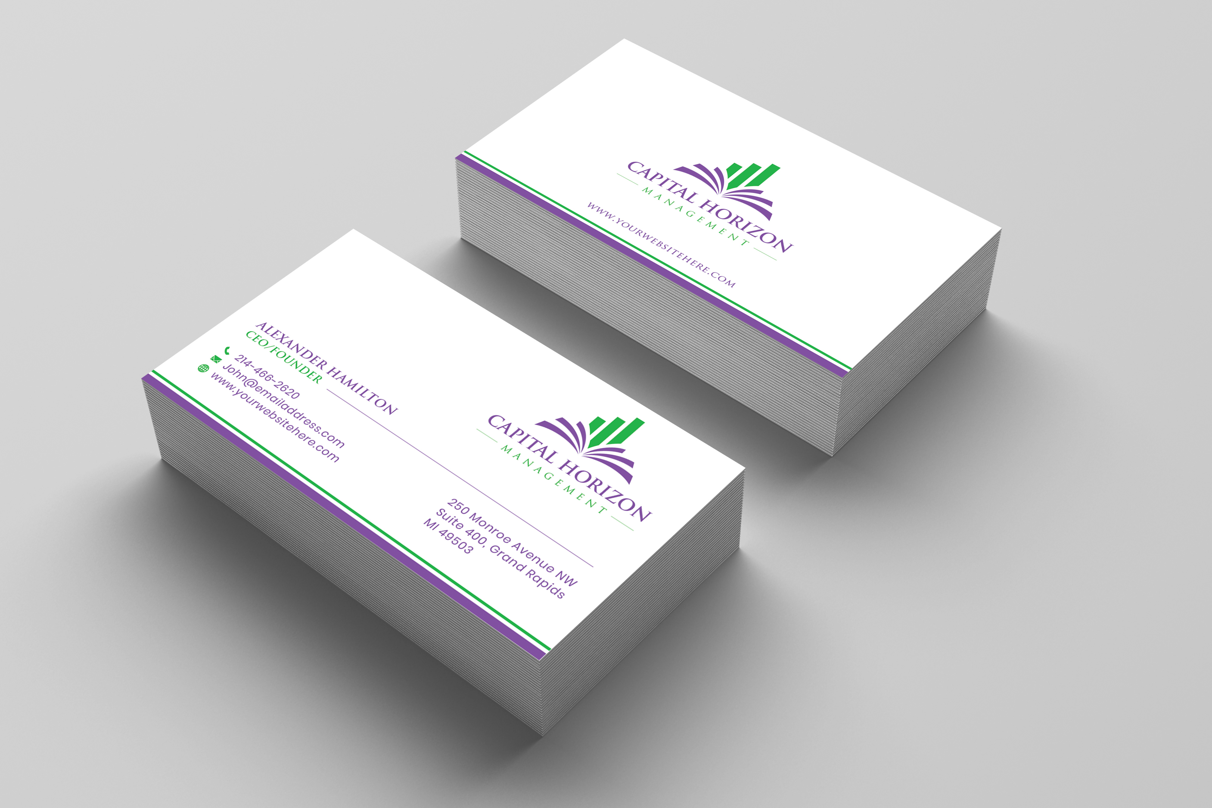 Business Card Design by Sandaruwan for Capital Horizon Management | Design #32457278