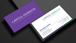 Business Card Design by Sun Moon Graphic Designer for Capital Horizon Management | Design #32454856