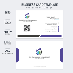 Business Card Design by Hafsa Khan for Capital Horizon Management | Design #32469472