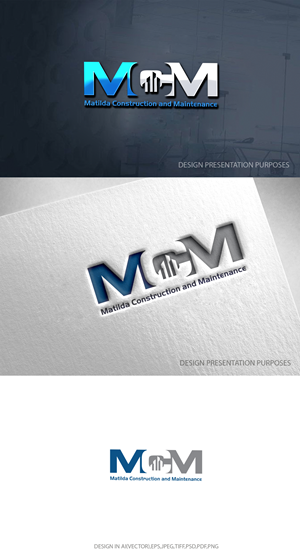 Logo Design by zebronicgraphic for Matilda Construction and Maintenance | Design: #33375310