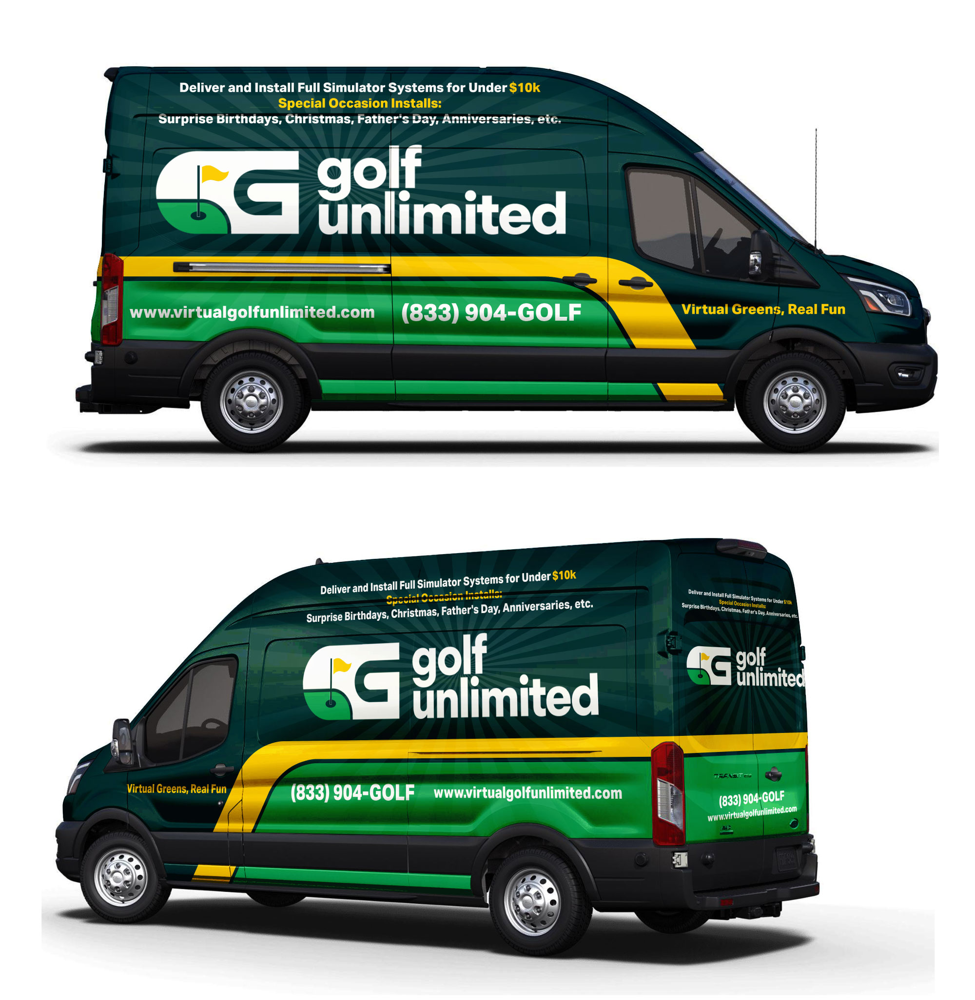 Car Wrap Design by LAXMI DESIGNHUB for Golf Unlimited, LLC | Design #33474764