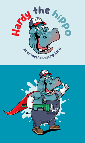 Hardy plumbing. I want to create Hardy the hippo - your local plumbing hero