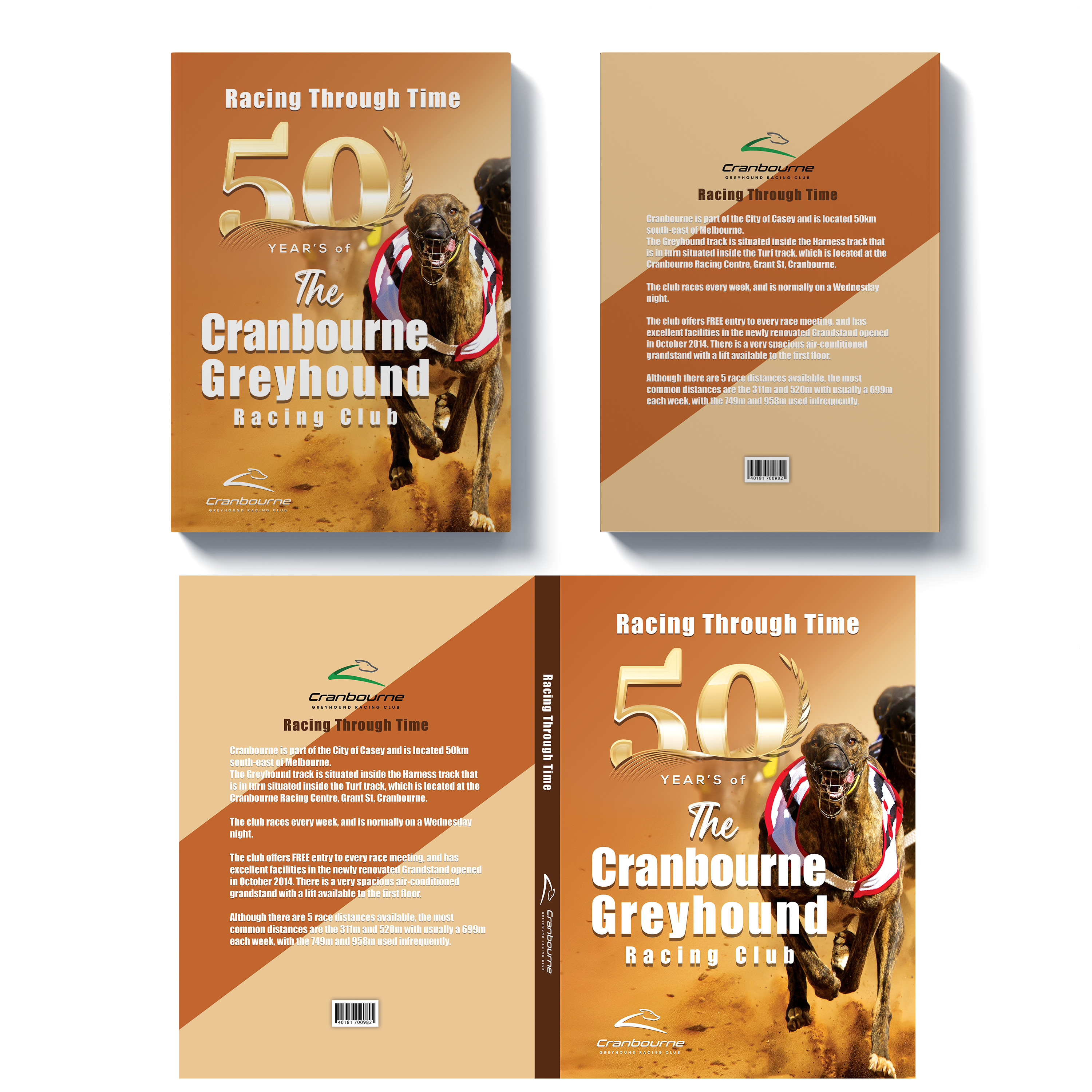 Book Cover Design by Miguel Silva for Cranbourne Greyhound Racing Club | Design #33863688