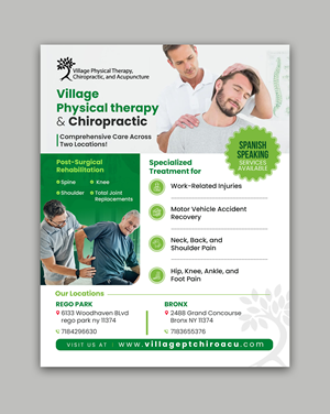 Flyer-Design von debdesign für Village Chiropractic | Design: #33886569