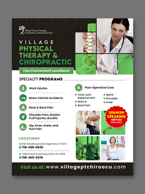 Flyer-Design von debdesign für Village Chiropractic | Design: #33886734