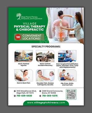 Flyer-Design von debdesign für Village Chiropractic | Design: #33886806