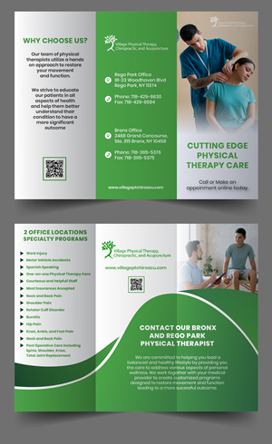 Flyer-Design von kenrico für Village Chiropractic | Design: #33887127