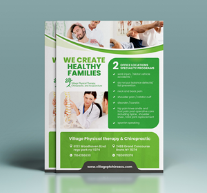 Flyer-Design von Dzhafir für Village Chiropractic | Design: #33887788