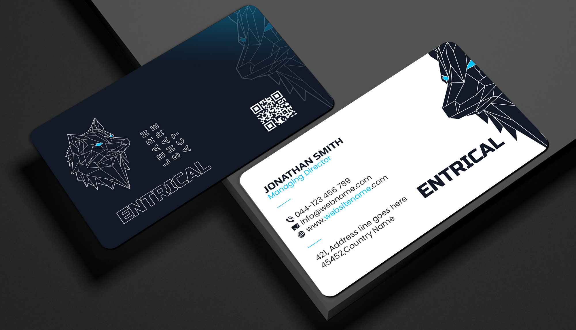 Business Card Design by Creations Box 2015 for Entrical, LLC | Design #34016565