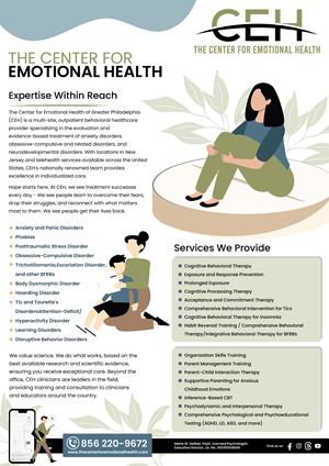 Flyer Design by BWS01 for The Center for Emotional Health of Greater Philadelphia | Design #34300402