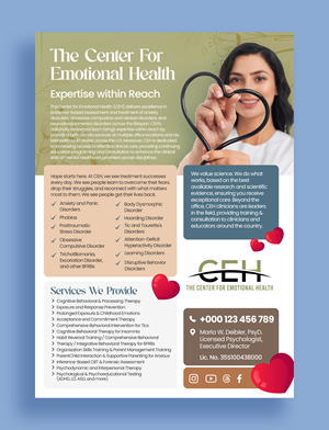 Flyer Design by Graphic Guy for The Center for Emotional Health of Greater Philadelphia | Design #34299726