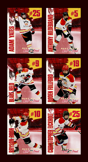 High School Hockey Player Banners