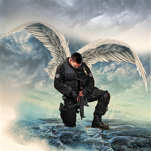 Winged Army Soldier | Kunst-Design von Vanes7