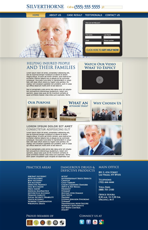 Attorney Website Home Page Design Project | Web Design by Priyo Subarkah