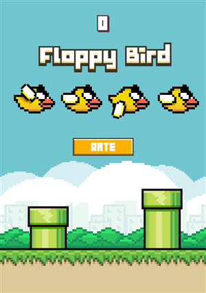 Flappy Bird Pixel Art | App Design by Ayzeek