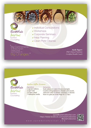 Nutrition Consulting Business needs a Postcard | Broschüren-Design von katrina