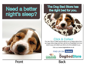 Dog Bed Store Click & Collect Service Flyer | Flyer Design by Urban Ad