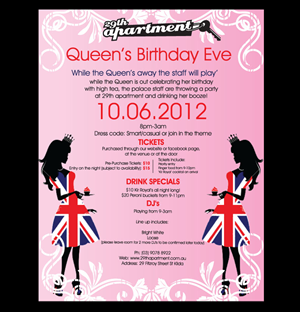 Queens Birthday Eve flyer design contest | Flyer Design by Priyo Subarkah