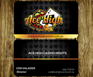 Ace High Casino Nights Business Card Design | Visitenkarten-Design von Aaaron