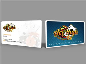 Ace High Casino Nights Business Card Design | Visitenkarten-Design von Hardcore Design