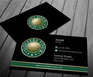 Golfers Tour Business cards | Business Card Design by Sarah Haroon