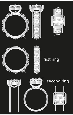 Awesome engagement ring/wedding ring combo......except.....AWESOME!!! | Grafik-Design von briliana