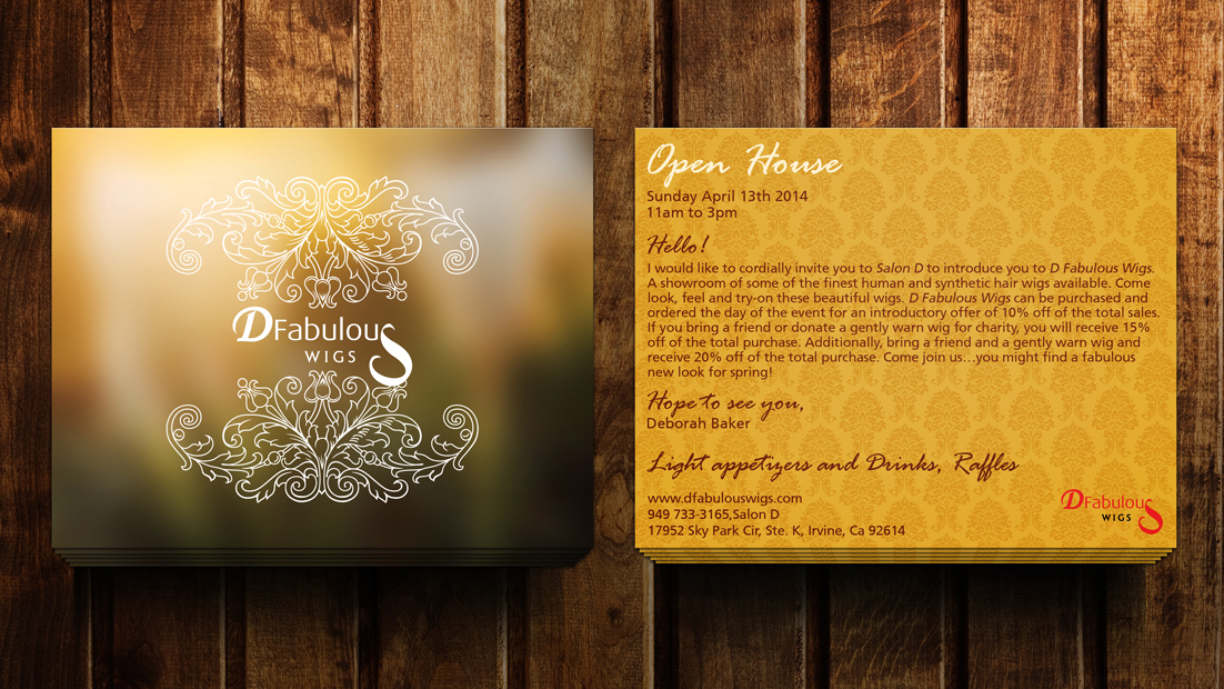 Postcard Design by junaid younas for Salon D | Design #3384261