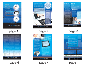 VMware View VDI Brochure Design for IT Company | Brochure Design by Katyas Art and Design