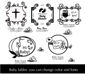 Baby Themed Graphics for screened glassware items | Graphic Design by schk