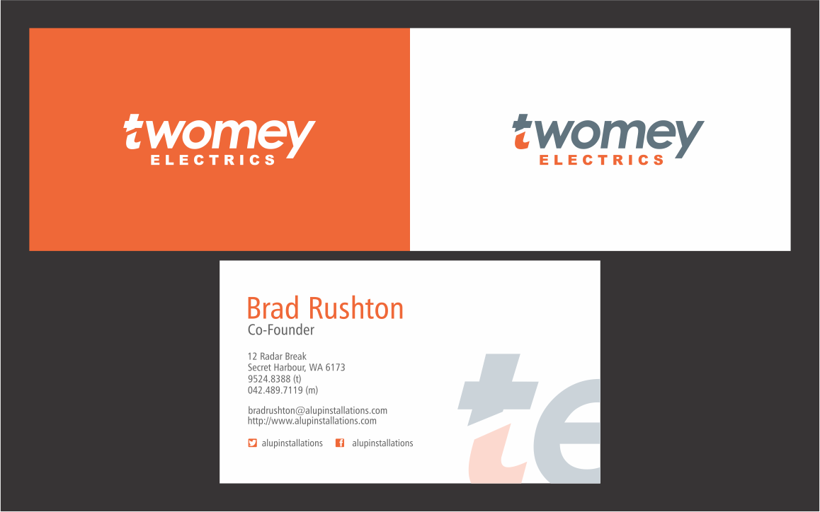 Business Card Design by JL 2 for twomey electrics | Design #3525671